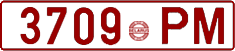 License plate Belarus, Cars (1992)
