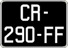 French license plate, SIV (oldtimers)