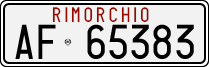 License plate of Italy, Trailers (1994 year series)