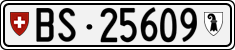 License plate of Switzerland, Cars