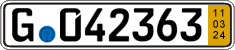 German license plate, Short-term transit plates