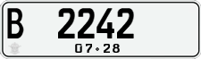 License plate of Indonesia, Regular plates