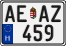 license plates of Hungary, Regular plates (2022)