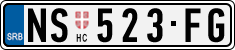 License plate of Serbia, Cars