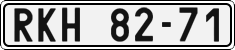 License plate of the Czech Republic, Cars (1960)