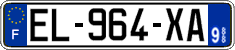 French license plate, SIV (ordinary)