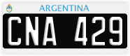 License plate of Argentina, Cars (1995, ABC 123)