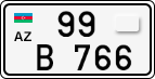 License plate of Azerbaijan, Motorcycles
