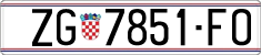 License plate of Croatia, Regular plates