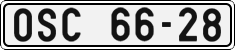 License plate of the Czech Republic, Cars (1960)