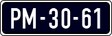 License plate of the Netherlands, Imported oldtimers (cars)