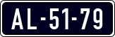 License plate of the Netherlands, Imported oldtimers (cars)