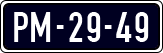 License plate of the Netherlands, Imported oldtimers (cars)