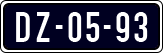 License plate of the Netherlands, Imported oldtimers (cars)