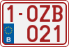 License plate of Belgium, Regular plates (2010)