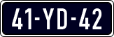 License plate of the Netherlands, Imported oldtimers (cars)