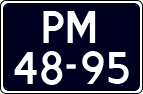 License plate of the Netherlands, Imported oldtimers (cars)