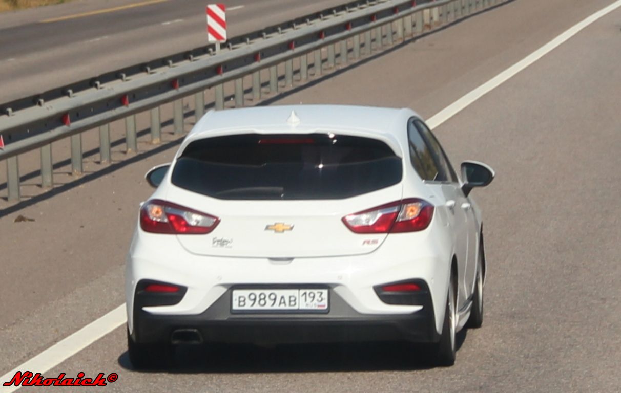 в 989 ав 193, Chevrolet Cruze 2nd gen Hatch (J400/D2LC; Global-market), 2016–2023