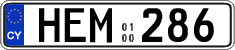 License plate of Cyprus, Regular plates