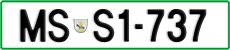 License plate of Slovenia, Cars