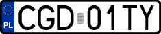 License plates of Poland, Regular car plates