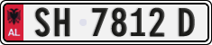License plate of Albania, Cars (1993)
