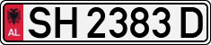 License plate of Albania, Cars (1993)
