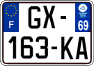 French license plate, SIV (ordinary)