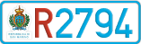 License plate of San Marino, Trailers (1234)