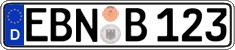 German license plate, Regular plates