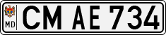 License plate of Moldova, Cars (1992)