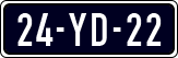 License plate of the Netherlands, Imported oldtimers (cars)