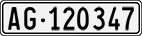 License plate of Switzerland, Cars