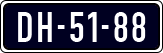 License plate of the Netherlands, Imported oldtimers (cars)