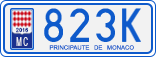 License plate of Monaco, Cars