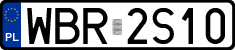 License plates of Poland, Regular car plates
