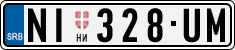 License plate of Serbia, Cars