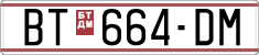 License plate of North Macedonia, Regular plates (1993)