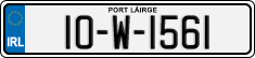 License plate of Ireland, Regular plates