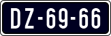 License plate of the Netherlands, Imported oldtimers (cars)