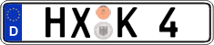 German license plate, Regular plates