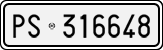 License plate of Italy, Cars (1927 year series)