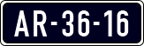 License plate of the Netherlands, Imported oldtimers (cars)
