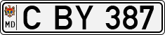 License plate of Moldova, Cars (1992)