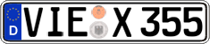 German license plate, Regular plates