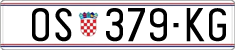 License plate of Croatia, Regular plates