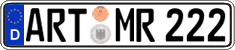 German license plate, Regular plates