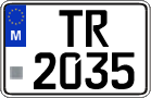 License plate of Malta, Trailers (TR 123(4))