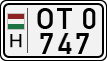 license plates of Hungary, Oldtimers (1990)