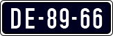 License plate of the Netherlands, Imported oldtimers (cars)